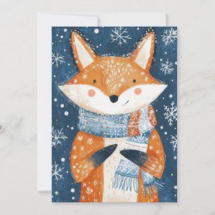 Carte de voeux Festive Christmas Fox