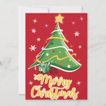 Carte de vœux festive de Noël avec arbre