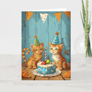 Carte de voeux Festive Kitten Party