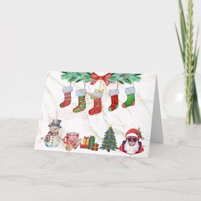 Carte de voeux - Festive Stockage Design de Noël (Devant)