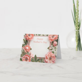 Carte de voeux Fête des mères florales