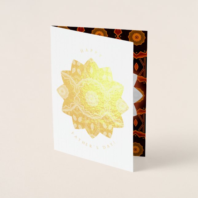 Carte de voeux fête des pères Foil Floral Seal (Devant)