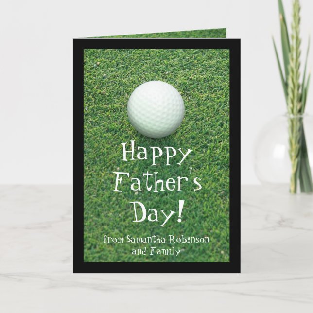 Carte de voeux fête des pères Golf (Devant)