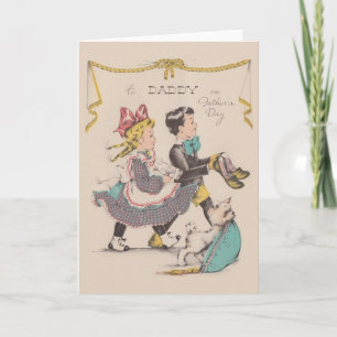 Carte de voeux Fête des pères vintage