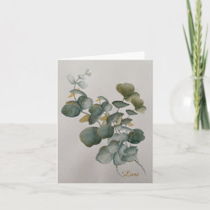Carte de voeux Feuille Eucalyptus
