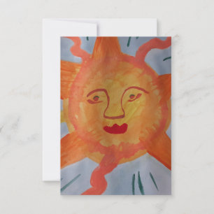 Carte de voeux Fiery Sun Flat
