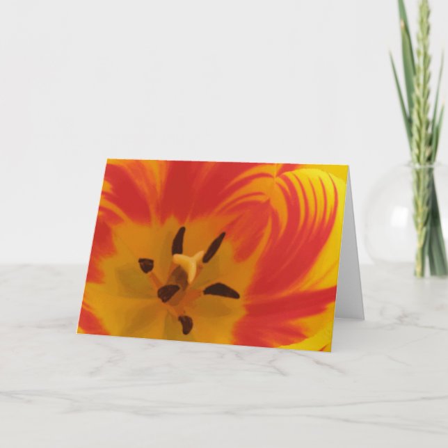 Carte de voeux Fiery Tulip (Devant)