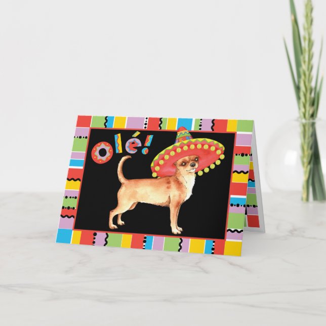 Carte de voeux Fiesta Chihuahua (Devant)