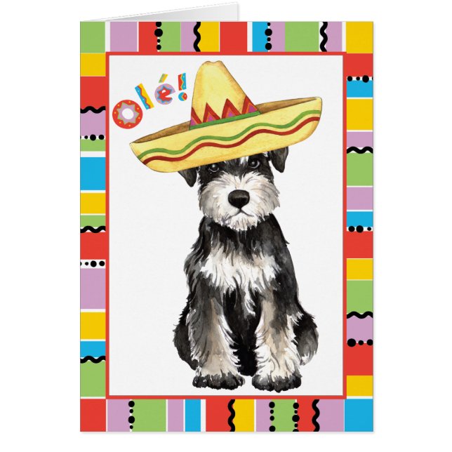 Carte de voeux Fiesta Miniature Schnauzer (Devant)