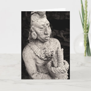 Carte de voeux - figure maya antique - le Mexique