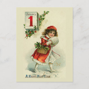 Carte de voeux "Fille du Nouvel An"