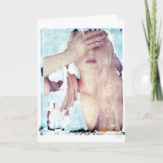 Carte de vœux fille transfert Polaroid à l'intérie