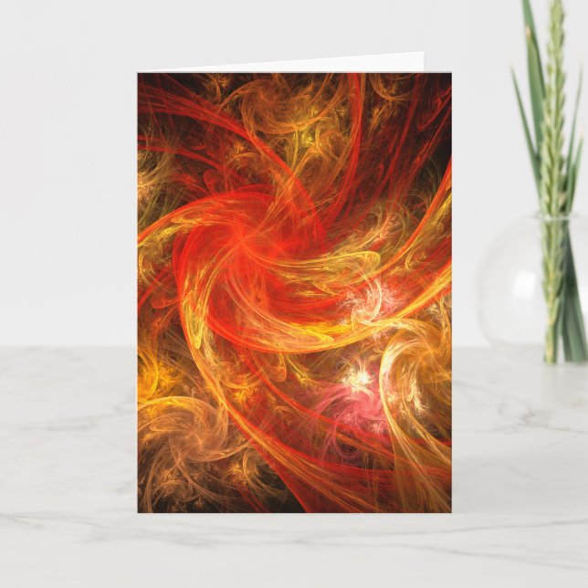 Carte de voeux Firestorm Art Abstrait (Devant)