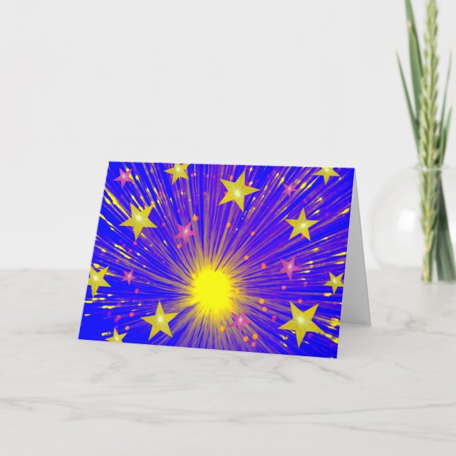 Carte de voeux Firework (Devant)