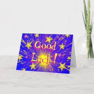 Carte de voeux Firework 'Good Luck'