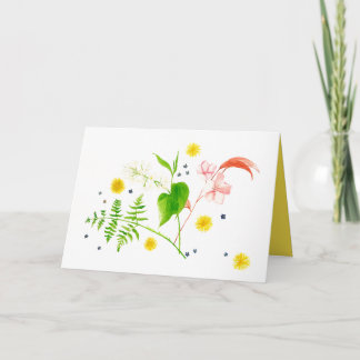 Carte de voeux fleur sauvage