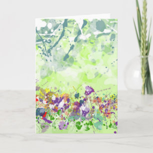 Carte de voeux fleur sauvage - Vide à l'intérieur
