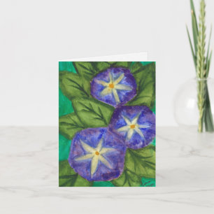 Carte de vœux "Fleurs Bleues"