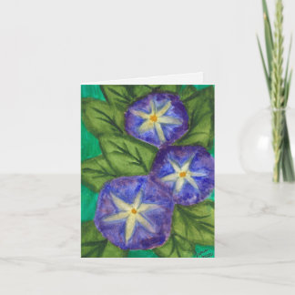 Carte de vœux "Fleurs Bleues"