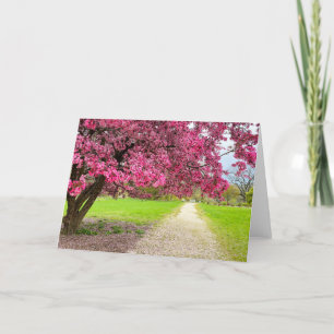 Carte de vœux Fleurs roses