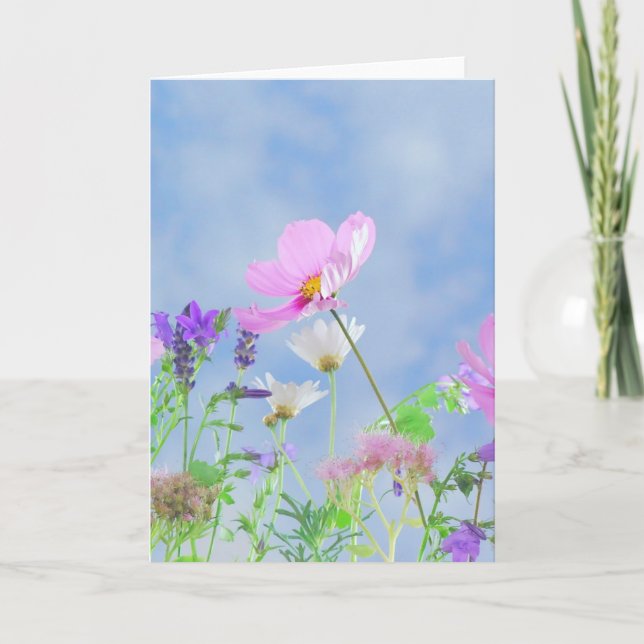 Carte de voeux Fleurs sauvages vierges (Devant)