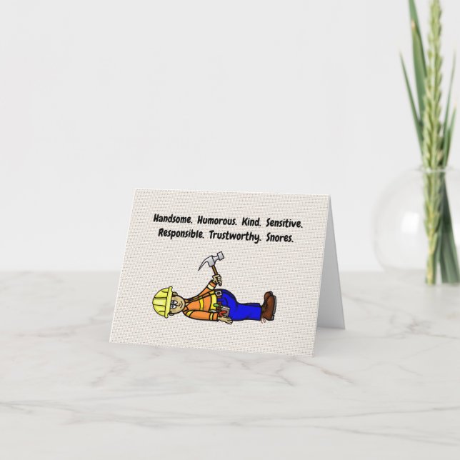 Carte de voeux Flirting Snores du chantier (Devant)