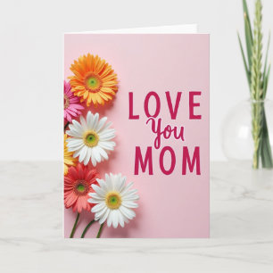 Carte de vœux Floral Love Mom