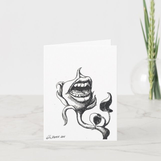 Carte de voeux Floral Plaintes (Devant)