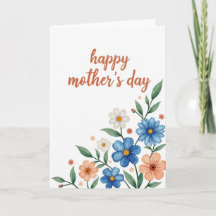 Carte de vœux florale aquarelle