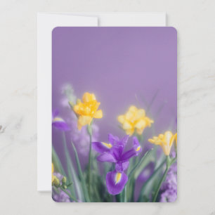 Carte de vœux florale de printemps, esthétique pas