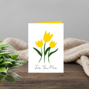 Carte de vœux florale de printemps pour maman