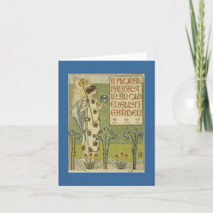 Carte de voeux florale d'imaginaire