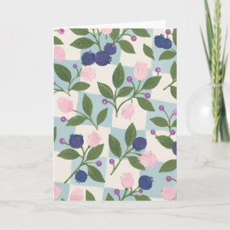 Carte de vœux florale du jardin de myrtilles