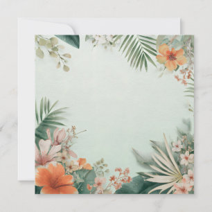 Carte de vœux florale tropicale