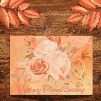 Carte de vœux florale unique pour Thanksgiving