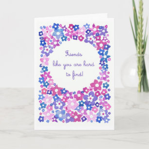 Carte de voeux 'Flower Power' pour un ami
