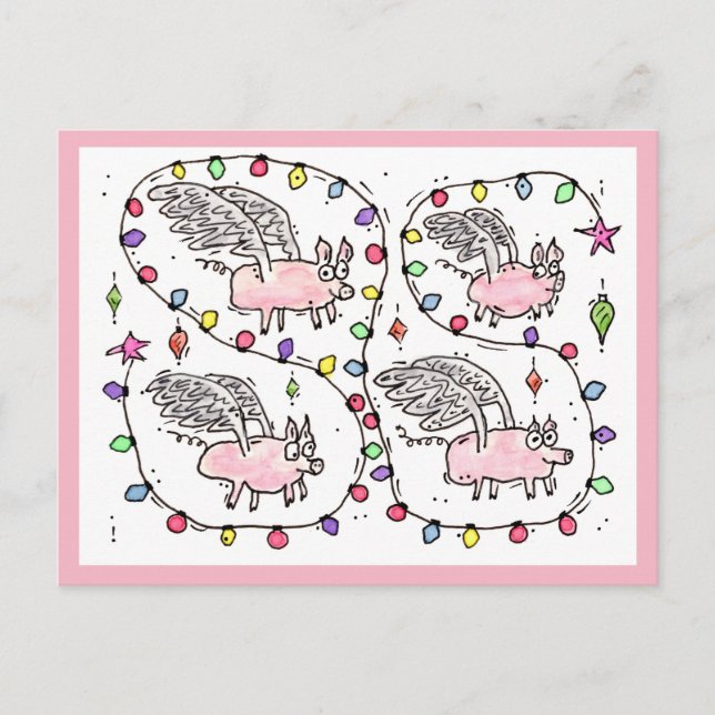 Carte de vœux "Flying Future Bacon" (Devant)