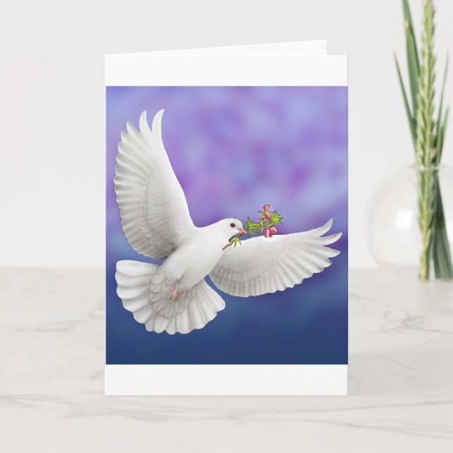 Carte de voeux Flying Peace Dove (Devant)