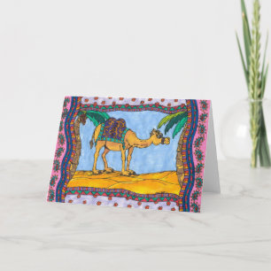 Carte de voeux folle de chameau