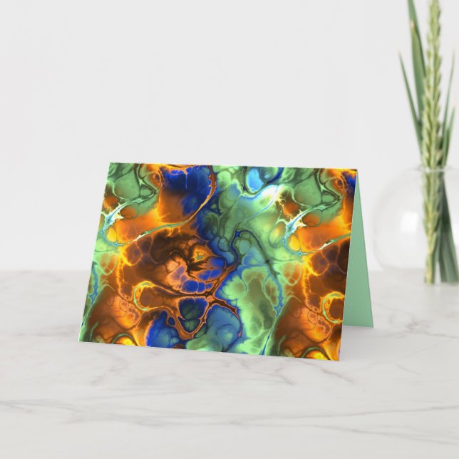 carte de voeux fractale de l'espace (Devant)