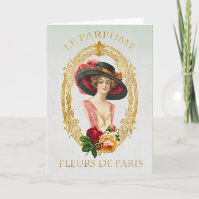 Carte de voeux française vintage (Devant)