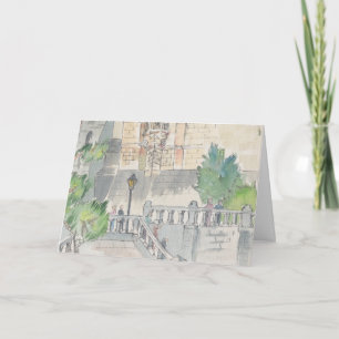 Carte de voeux "France" Aquarelle