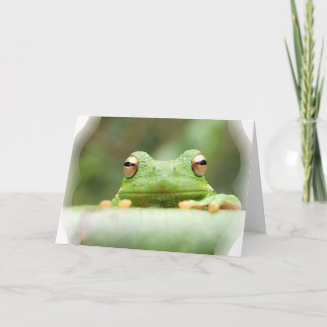 Carte de voeux Frog Eyes (Devant)