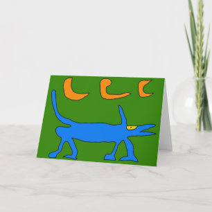 Carte de vœux Funky Dog et Trois Lunes !