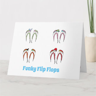 Carte de vœux funky Flip Flop