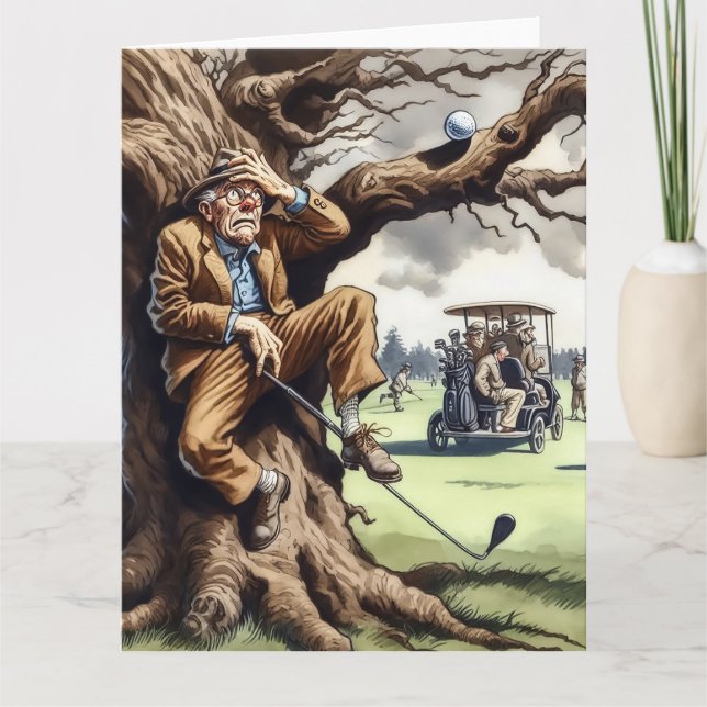 Carte de voeux Funny Golf (Devant)