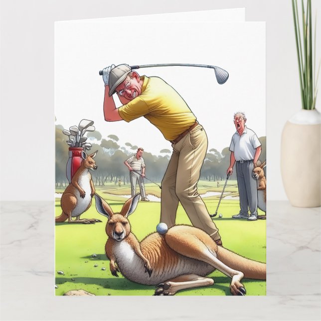 Carte de voeux Funny Golf (Devant)