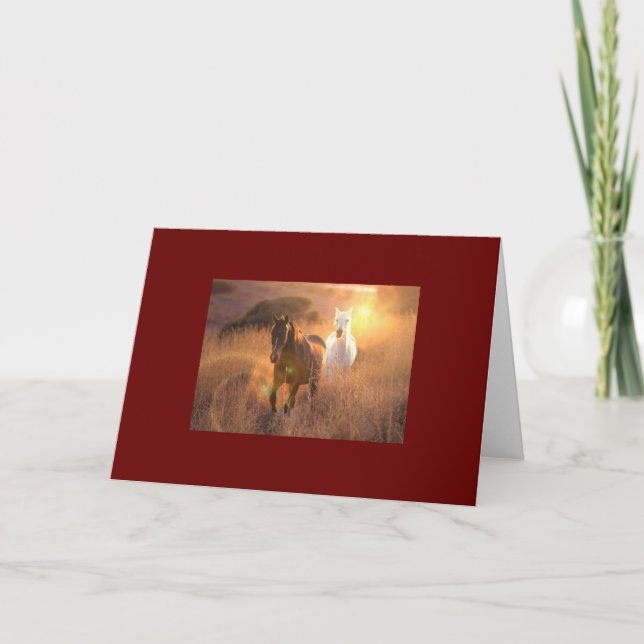 Carte de voeux Galloping Wild Horses (Devant)