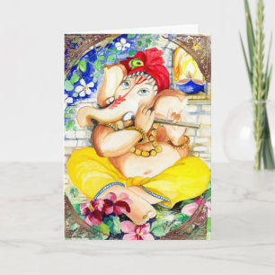 Carte de voeux Ganesh Happiness