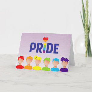 Carte de voeux Gay pride Rainbow People